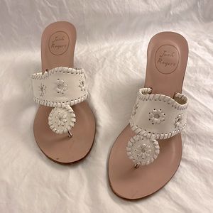 White Jack Rogers Wedges